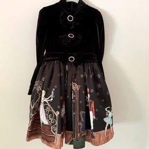 Love Made Love Girls Black Nutcracker Dress